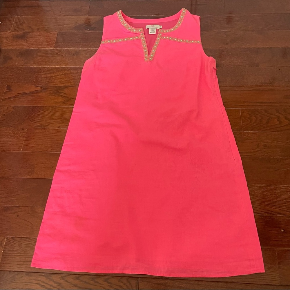 Vineyard Vines pink shift mini dress
